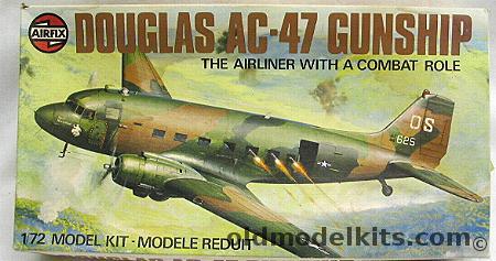 Airfix 1/72 Douglas AC-47 Gunship, 04016-7 plastic model kit